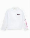30203 WHITE/BLACK/PINK LONGSLEEVE