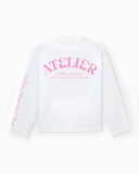 10203 ALVA ATELIER WHITE/PINK LONGSLEEVE UNISEX