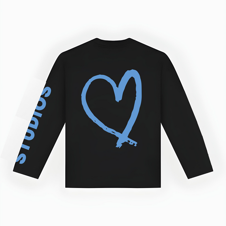 20206 STUDIOS ZWART/BLAUW LONGSLEEVE