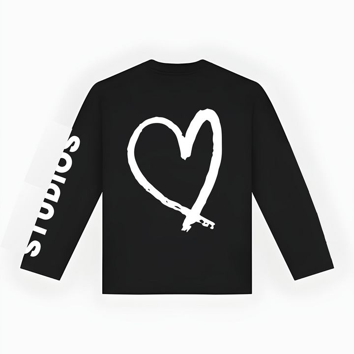 20204 STUDIOS ZWART/WIT LONGSLEEVE