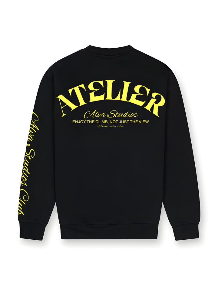 14005 ALVA ATELIER PULL NOIR/JAUNE