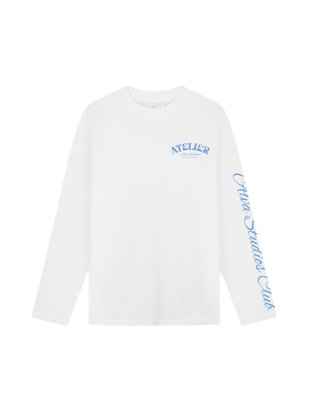 10202 ALVA ATELIER WIT/BLAUW LONGSLEEVE