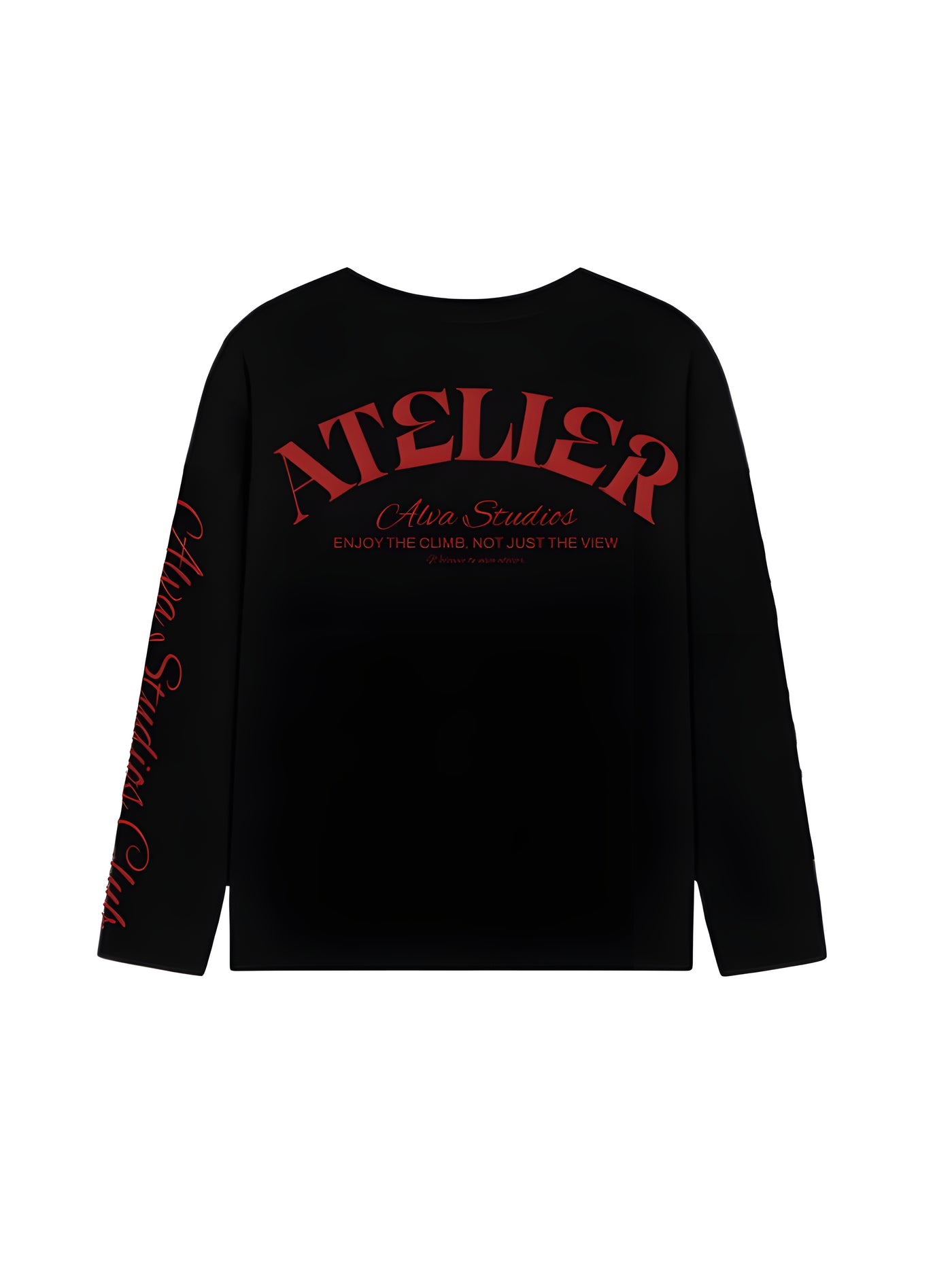 10205 ALVA ATELIER ZWART/ROOD LONGSLEEVE