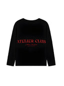 10405 ATELIER CLUB ZWART/ROOD LONGSLEEVE