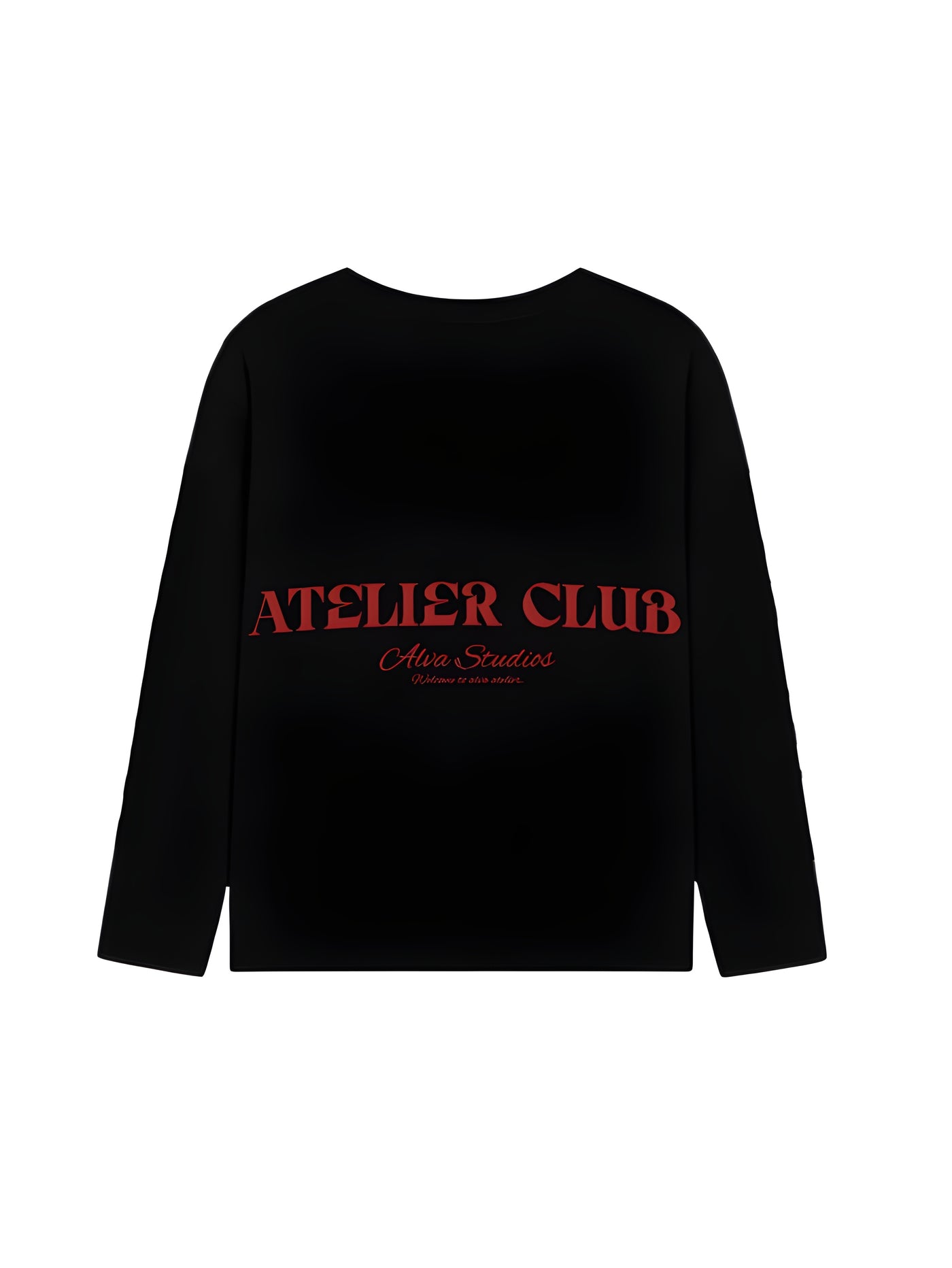 10405 ATELIER CLUB ZWART/ROOD LONGSLEEVE