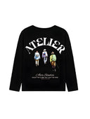 10603 ALVA ATELIER WALK ZWART/WIT LONGSLEEVE
