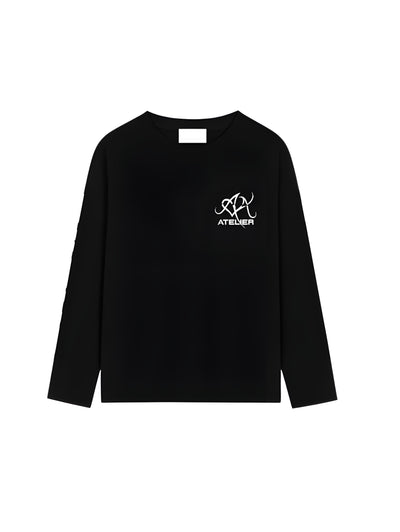 10902 DUBBEL ALVA ZWART/WIT LONGSLEEVE