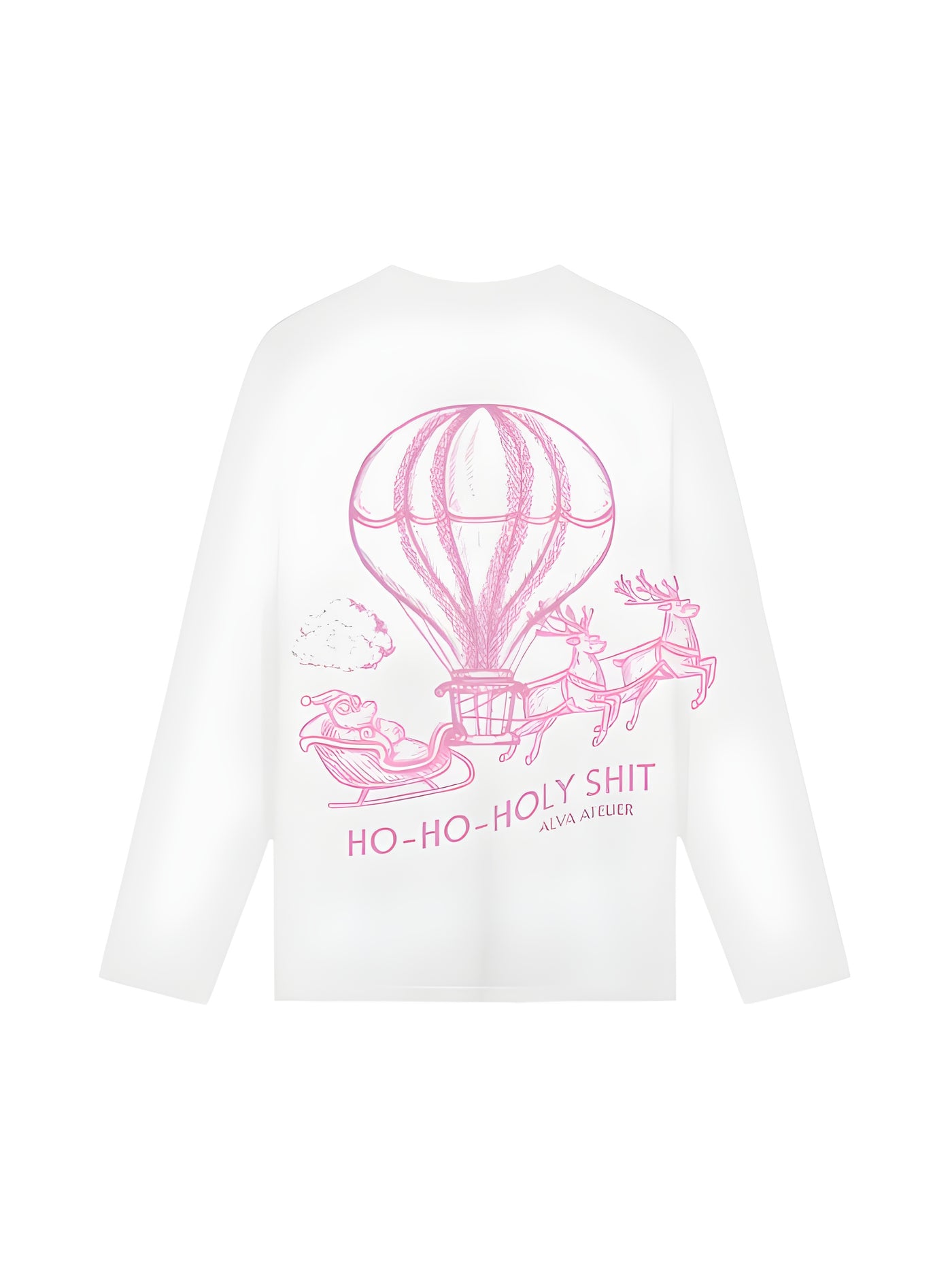 LONGSLEEVE CLASIC WIT HO-HO-HOLY KERST EDITIE