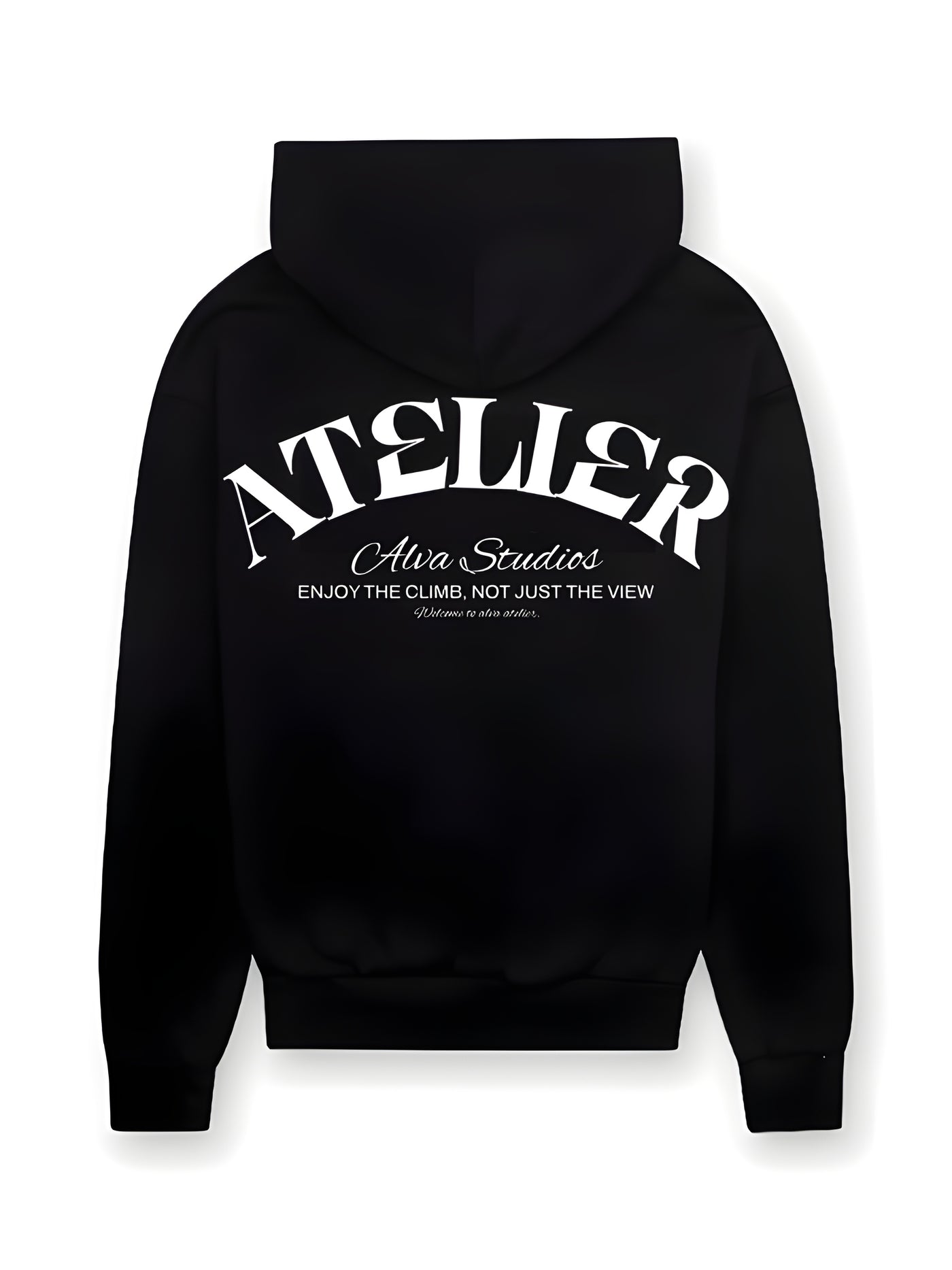 12001 ATELIER ENJOY THE CLIMB ZWART/WIT HOODIE