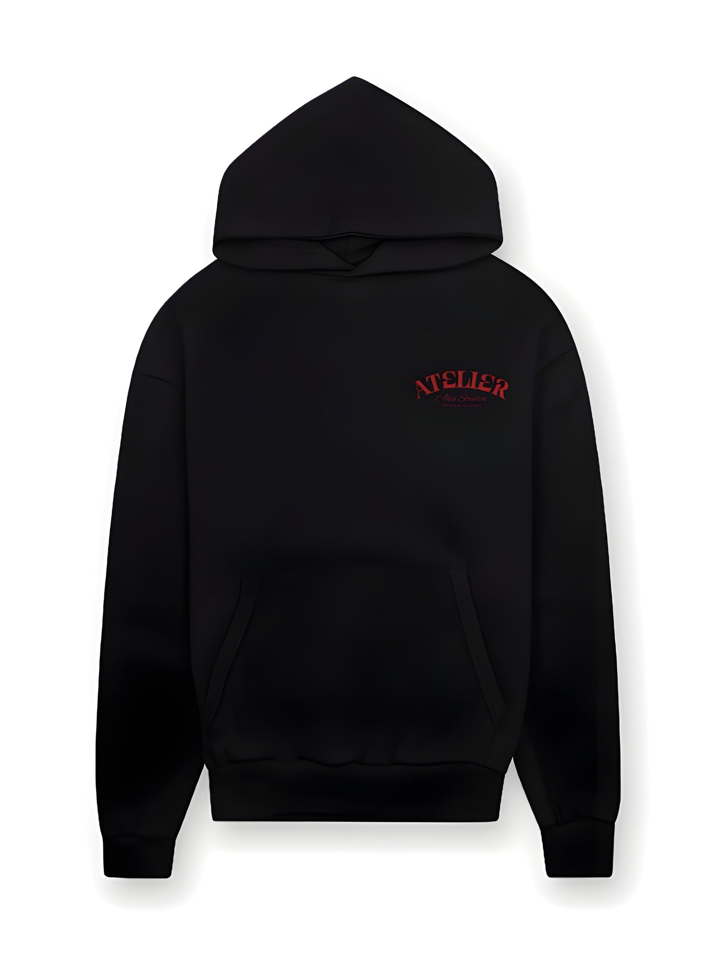12002 ATELIER ENJOY THE CLIMB ZWART/ROOD HOODIE