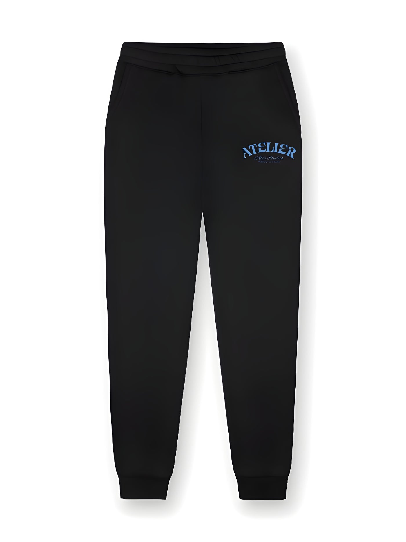 13003 ATELIER ENJOY THE CLIMB ZWART/BLAUW JOGGINGBROEK