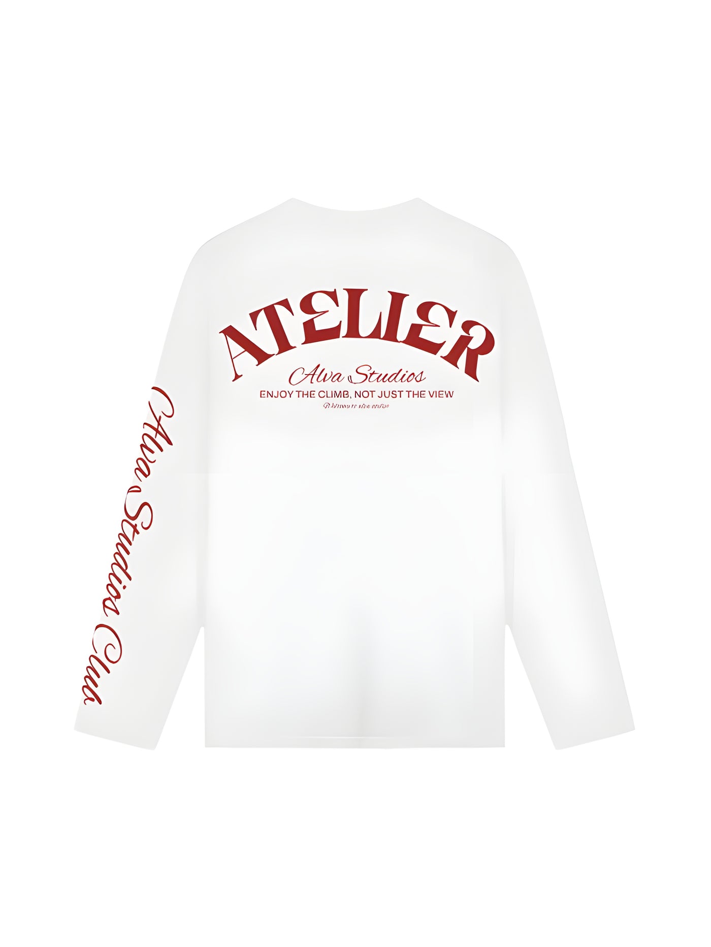 10201 ALVA ATELIER WIT/ROOD LONGSLEEVE