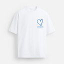 21202 STUDIOS WIT/BLAUW OVERSIZED T-SHIRT