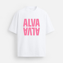 11501 ALVA WIT/ROZE OVERSIZED T-SHIRT