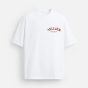 11201 ALVA ATELIER WIT/ROOD OVERSIZED T-SHIRT