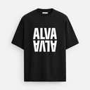 11502 ALVA ZWART/WIT OVERSIZED T-SHIRT