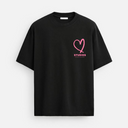 21207 STUDIOS ZWART/ROZE OVERSIZED T-SHIRT