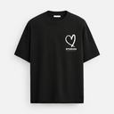 21204 STUDIOS ZWART/WIT OVERSIZED T-SHIRT