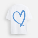 21202 STUDIOS WIT/BLAUW OVERSIZED T-SHIRT