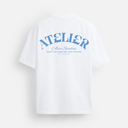 11202 ALVA ATELIER WIT/BLAUW OVERSIZED T-SHIRT