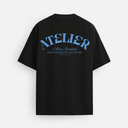 11206 ALVA ATELIER ZWART/BLAUW OVERSIZED T-SHIRT