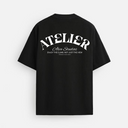 11204 ALVA ATELIER ZWART/WIT OVERSIZED T-SHIRT
