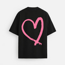 21207 STUDIOS ZWART/ROZE OVERSIZED T-SHIRT