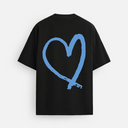 21206 STUDIOS ZWART/BLAUW OVERSIZED T-SHIRT